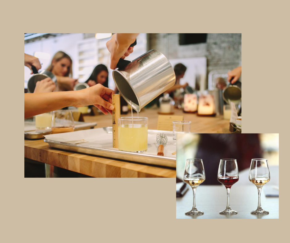 Candle making + Wine Tasting  at 14 Oct 23 17:00 EDT